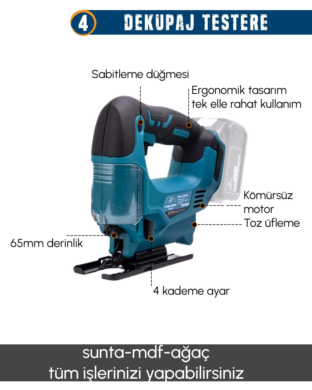 CHELİKBEİ EEA389 Akülü 10 LU Set (Led Işık +Lazer Metre +Somun Sıkma + Dekupaj + Oto Yıkama + Sunta Kesme + Darbeli Vidalama + Spral + Kırıcı Delici Matkap + Çok Fonksiyonlu Taşlama)