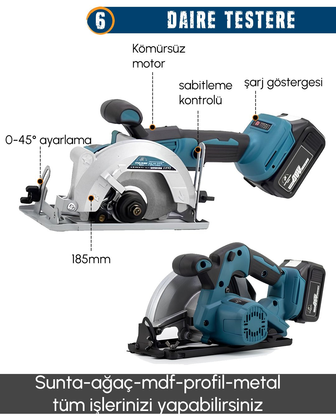 CHELİKBEİ EEA389 Akülü 10 LU Set (Led Işık +Lazer Metre +Somun Sıkma + Dekupaj + Oto Yıkama + Sunta Kesme + Darbeli Vidalama + Spral + Kırıcı Delici Matkap + Çok Fonksiyonlu Taşlama)